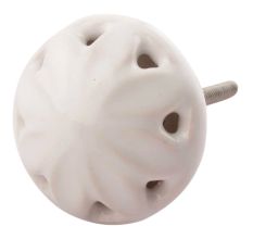 White Floral Ceramic Drawer Knobs Online